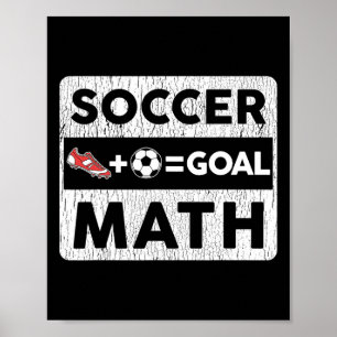 Poster Joueur de football drôle de maths Goal Lover Humou
