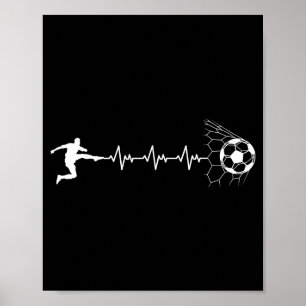 Poster Joueur de football drôle Graphique de fréquence ca