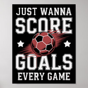 Poster Joueur de football marquer plus de buts Racines po