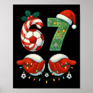 Poster Joueur de football Noël Drip Numéro 67 Garçons