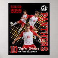 Joueur de football senior Collage photo personnali