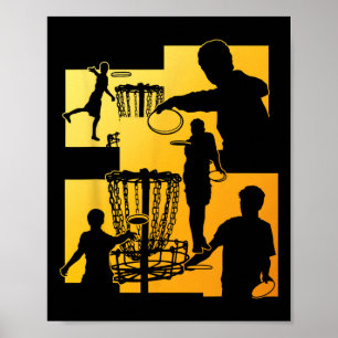Poster Joueur de golf à disque drôle Accessoire de disque