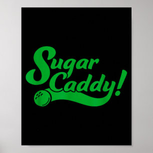 Poster Joueur de golf Costume de caddie drôle Caddie sucr