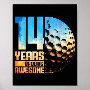 Poster Joueur de golf garçons 14 ans Golf 14 ans