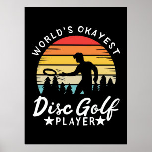 Poster Joueur de golf World Okayest Disk