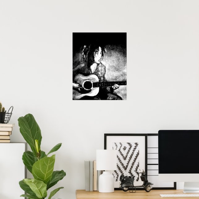 Poster Joueur de guitare (Bureau à domicile)