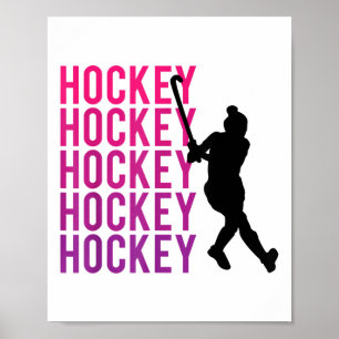 Poster Joueur de hockey avec bâton de hockey_3