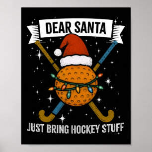 Poster Joueur de hockey drôle, maman, femme chapeau de No
