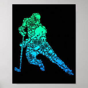 Poster Joueur de hockey Hockey sur glace Jeunesse Hommes