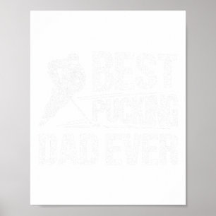 Poster Joueur de hockey Meilleur père qui tape au hockey