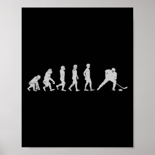 Poster Joueur de hockey sur Evolution Palet Filet Gardien