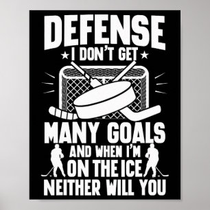 Poster Joueur de hockey sur glace Gardien de but Défense