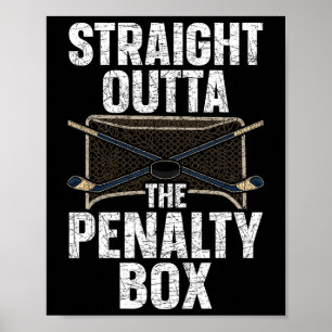 Poster Joueur de hockey sur glace tout droit sorti du ban