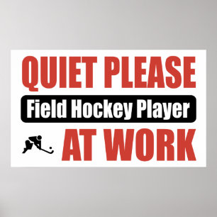 Poster Joueur De Hockey Sur Terrain Au Travail S'Il Vous 