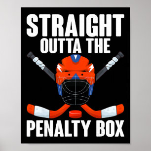 Poster Joueur de hockey tout droit sorti de la boîte de p