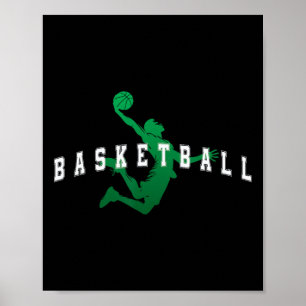 Poster Joueur de l'équipe verte Sketll Varsity Text 