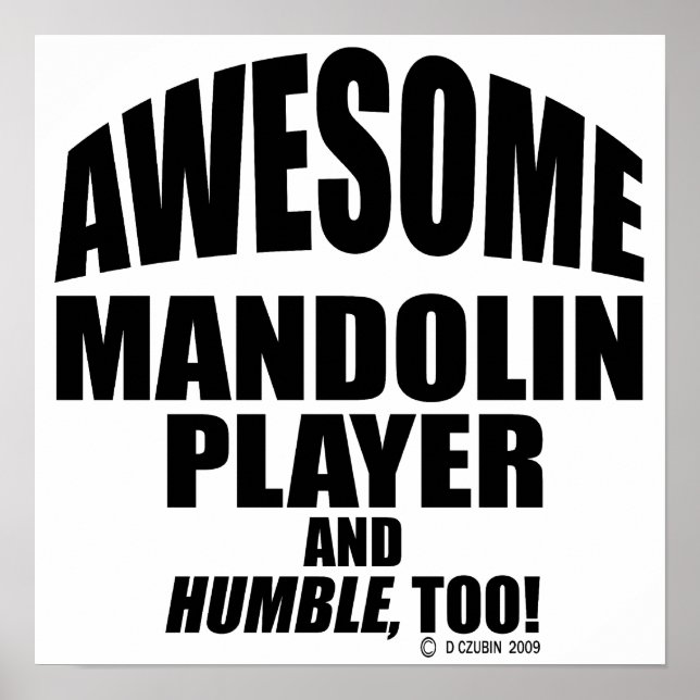 Poster Joueur de mandoline génial (Devant)