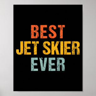 Poster Joueur de motomarine faisant du jet ski sports nau