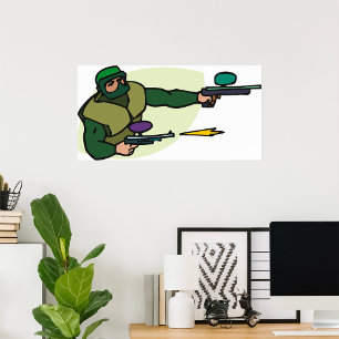 Poster Joueur de peinture