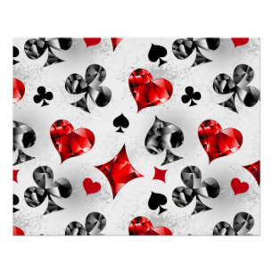 Poster Joueur de poker Joueur de cartes de jouer costumes