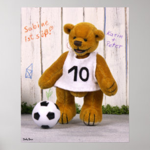 Poster Joueur de soccer Dinky Bears