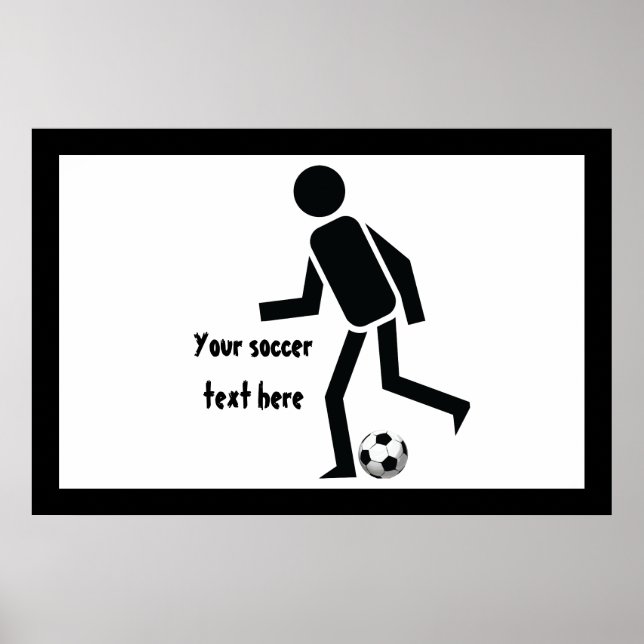 Poster Joueur de soccer et balle cadeau personnalisé (Devant)