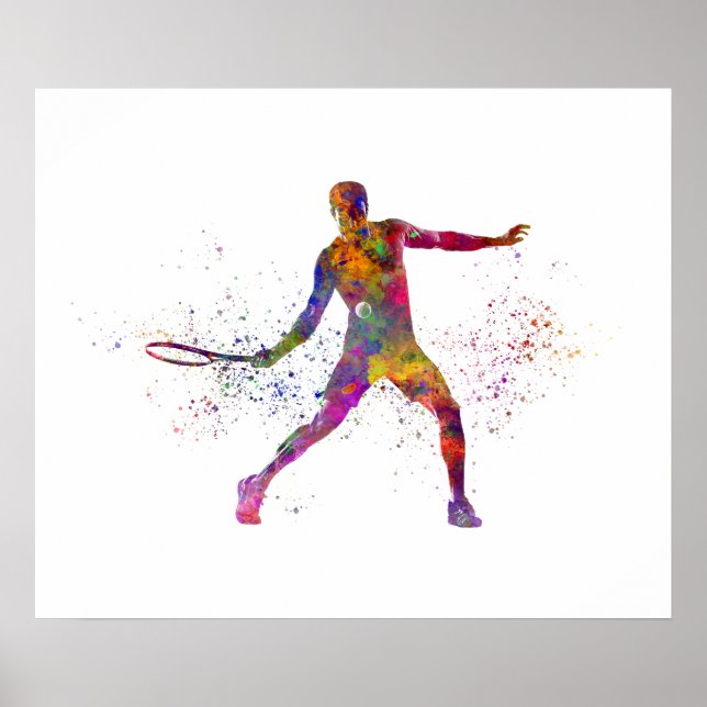 Poster Joueur de tennis (Devant)