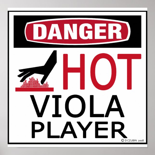Poster Joueur de viola chaud (Devant)