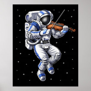 Poster Joueur de violon astronaute