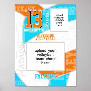 Poster Joueur de volley-ball aux couleurs de TOUTE équipe