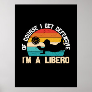 Poster Joueur de volley-ball Je Suis Un Libero