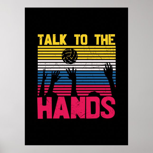 Poster Joueur de volley-ball | Parlez Aux Mains (Devant)
