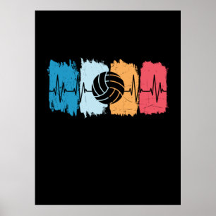 Poster Joueur de volley-ball   Volleyball Heartbeat