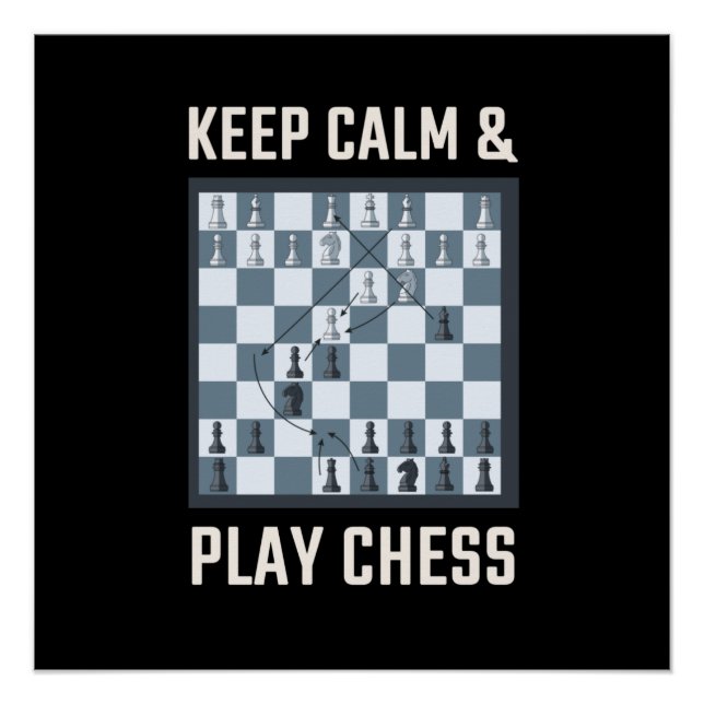 Poster Joueur d'échecs (Devant)