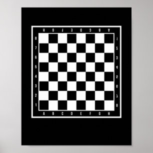 Poster Joueur d'échecs jeu d'échecs