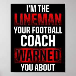 Poster Joueur défensif Hot Offensive de Football Lineman