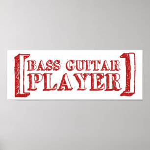 Poster Joueur du Bass Guitar