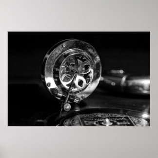 Poster Joueur Gramaphone de style ancien