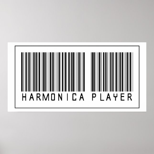 Poster Joueur Harmonica Barcode (Devant)