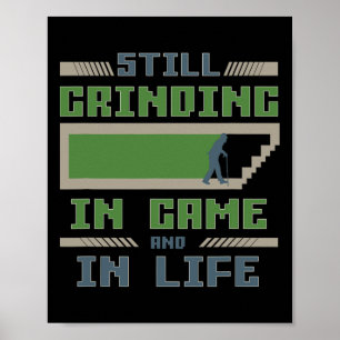 Poster Joueur hilarant pour grands-parents cool qui jouen