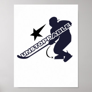 Poster Joueur hockey art impeccable