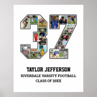 Joueur Numéro 37 Équipe sportive senior Collage ph