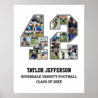 Joueur Numéro 42 Équipe sportive senior Collage ph