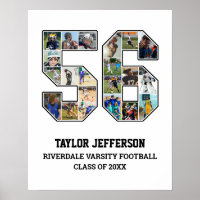 Joueur Numéro 56 Équipe sportive senior Collage ph