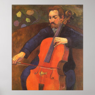 Poster Joueur Schneklud Portrait par Paul Gauguin