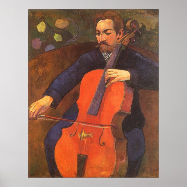 Poster Joueur Schneklud Portrait par Paul Gauguin (Devant)