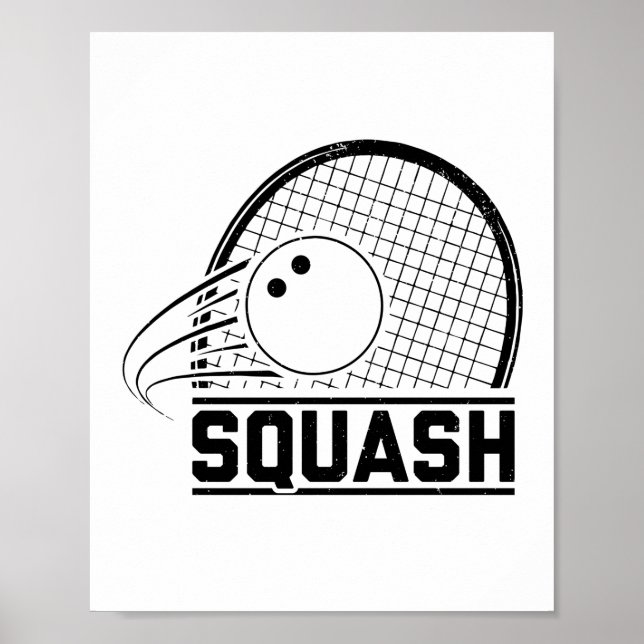 Poster Joueur Squash | Sport Coach Squasher Idée cadeau (Devant)