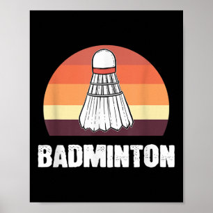 Poster Joueur Volant de badminton Badminton