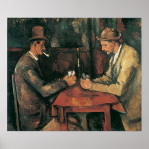 Poster Joueurs de cartes de Paul Cézanne, Beaux-Arts Anci