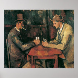 Poster Joueurs de cartes de Paul Cézanne, Beaux-Arts Anci